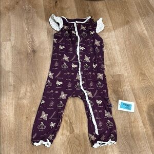 Purple herbs kickee pants romper